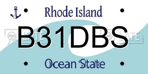 B31DBS Rhode Island License Plate