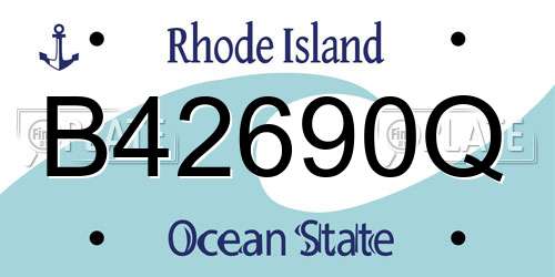 B42690Q Rhode Island License Plate