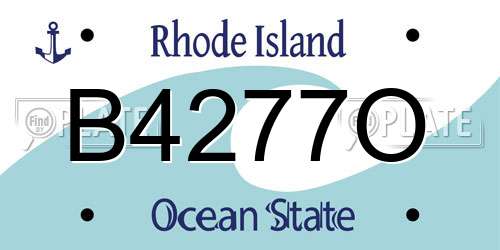 B4277O Rhode Island License Plate
