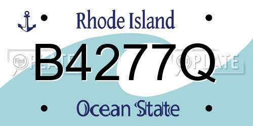 B4277Q Rhode Island License Plate