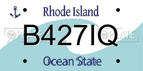 B427IQ Rhode Island License Plate
