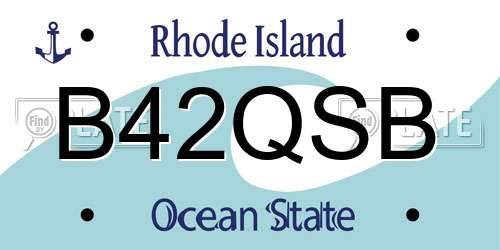 B42QSB Rhode Island License Plate