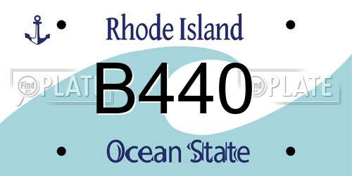 B440 Rhode Island License Plate