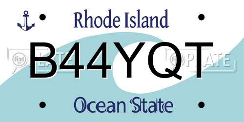 B44YQT Rhode Island License Plate