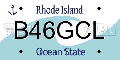 B46GCL Rhode Island License Plate