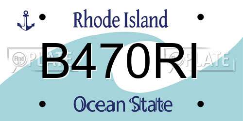B470RI Rhode Island License Plate