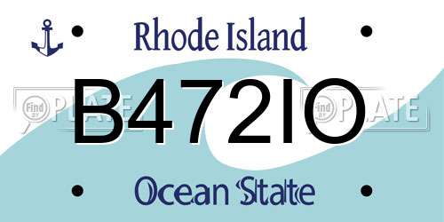 B472IO Rhode Island License Plate