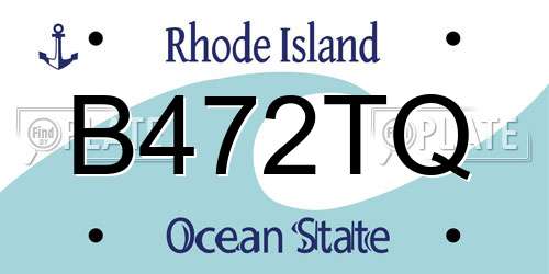 B472TQ Rhode Island License Plate
