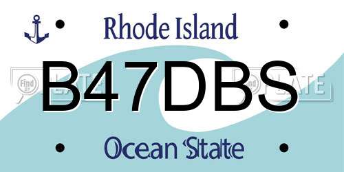 B47DBS Rhode Island License Plate