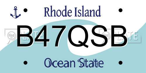 B47QSB Rhode Island License Plate