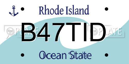 B47TID Rhode Island License Plate