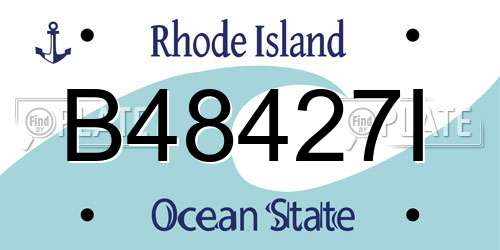 B48427I Rhode Island License Plate
