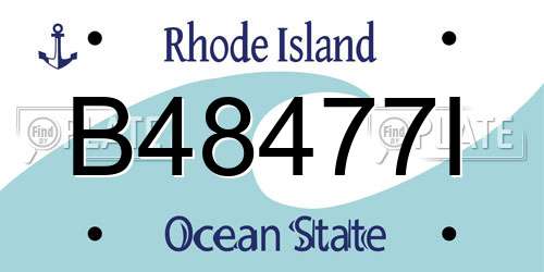 B48477I Rhode Island License Plate