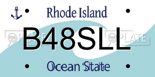 B48SLL Rhode Island License Plate