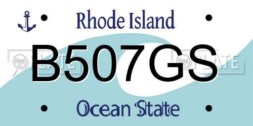 B507GS Rhode Island License Plate