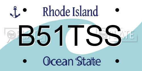 B51TSS Rhode Island License Plate