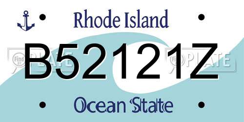 B52121Z Rhode Island License Plate