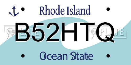 B52HTQ Rhode Island License Plate