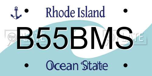 B55BMS Rhode Island License Plate