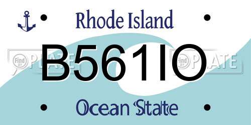 B561IO Rhode Island License Plate