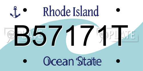 B57171T Rhode Island License Plate