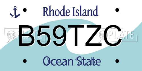 B59TZC Rhode Island License Plate
