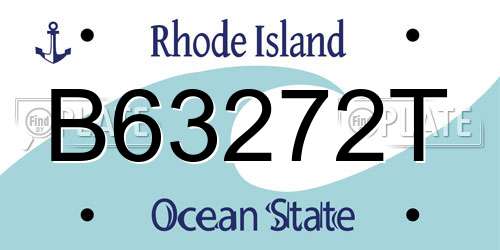 B63272T Rhode Island License Plate