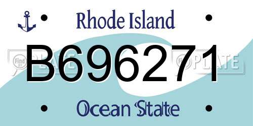B696271 Rhode Island License Plate