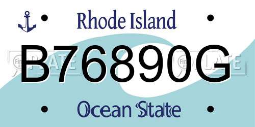 B76890G Rhode Island License Plate