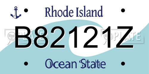 B82121Z Rhode Island License Plate