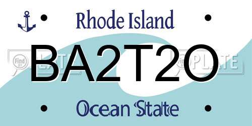 BA2T2O Rhode Island License Plate