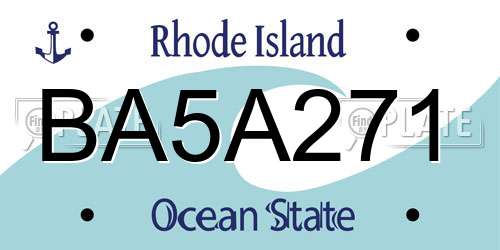 BA5A271 Rhode Island License Plate