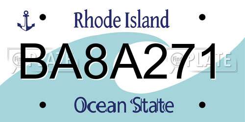 BA8A271 Rhode Island License Plate