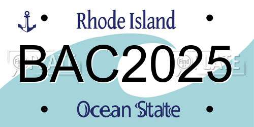 BAC2025 Rhode Island License Plate