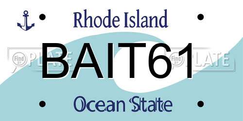 BAIT61 Rhode Island License Plate