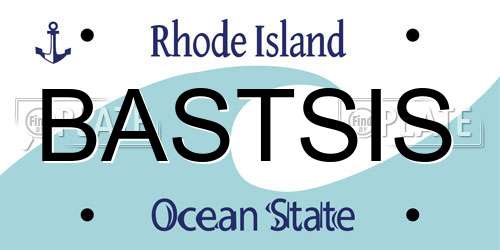 BASTSIS Rhode Island License Plate