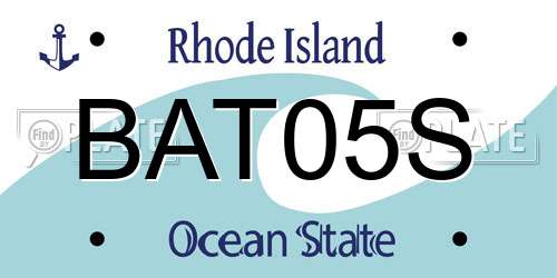 BAT05S Rhode Island License Plate