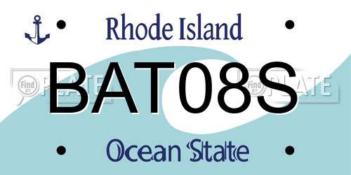 BAT08S Rhode Island License Plate