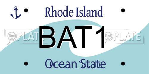 BAT1 Rhode Island License Plate