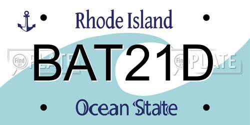 BAT21D Rhode Island License Plate