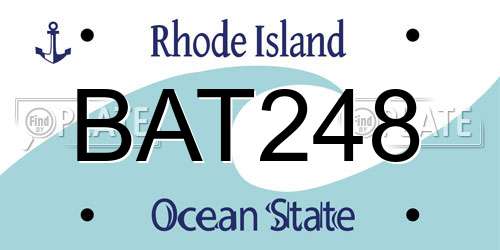 BAT248 Rhode Island License Plate