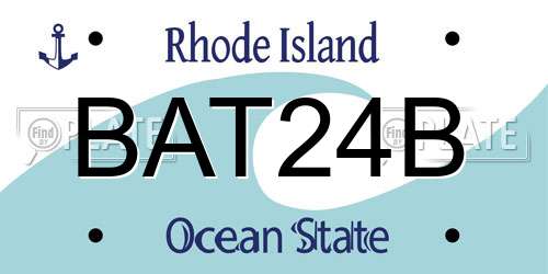 BAT24B Rhode Island License Plate