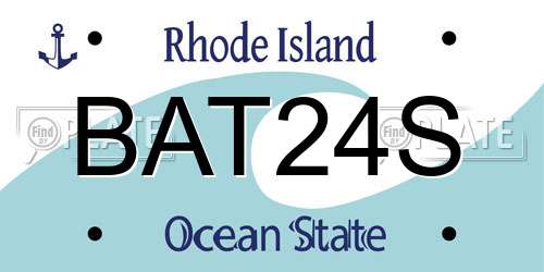 BAT24S Rhode Island License Plate