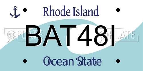 BAT48I Rhode Island License Plate