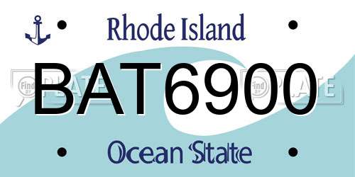 BAT6900 Rhode Island License Plate
