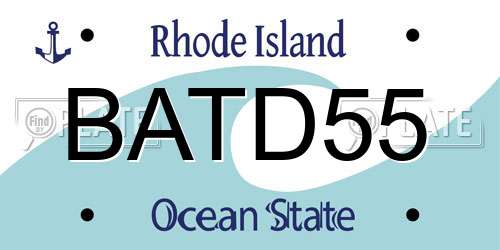 BATD55 Rhode Island License Plate