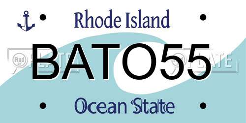 BATO55 Rhode Island License Plate