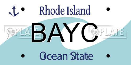 BAYC Rhode Island License Plate