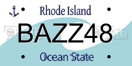 BAZZ48 Rhode Island License Plate