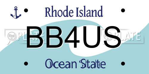 BB4US Rhode Island License Plate